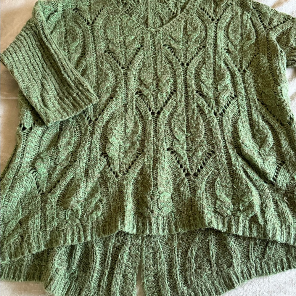 Elegant Olive V-Neck Sweater